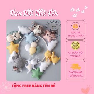 Đồ chơi treo nôi thỏ bóng bay