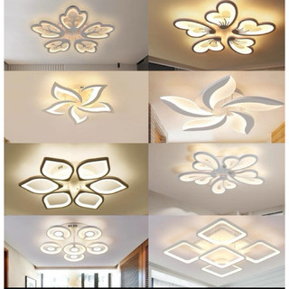 Đèn ốp trần đèn ốp trần led cánh hoa 3 chế độ ánh sáng trang trí phòng khách phòng ngủ