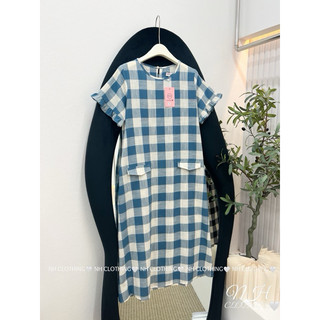 Váy kẻ ô tay bèo sm