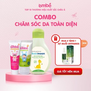 COMBO Chăm Sóc Da Toàn Diện Cho Bé ( 1 Kem Em Bé Derma + 1 Kem Em Bé Plus + Nước Tắm Thảo Dược)