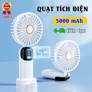 Quạt cầm tay S5 gấp gọn pin trâu 5000mAh để bàn mang đi tiện lợi