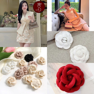 Hoa trà dạ cài áo bản 6,5cm