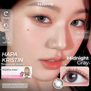 Kính áp tròng 1 ngày shopaholic midnight gray chính hãng hapakristin - vf lens
