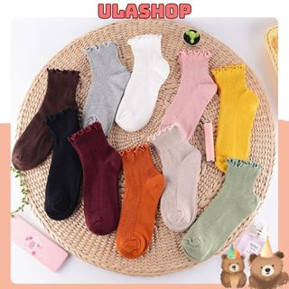 Ulapk048 tất len gân cổ nhún hàn quốc
