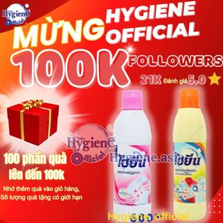 Tẩy quần áo Hygiene Thái Lan chai lớn 500-600ml siêu sạch, không mùi, không hại quần áo