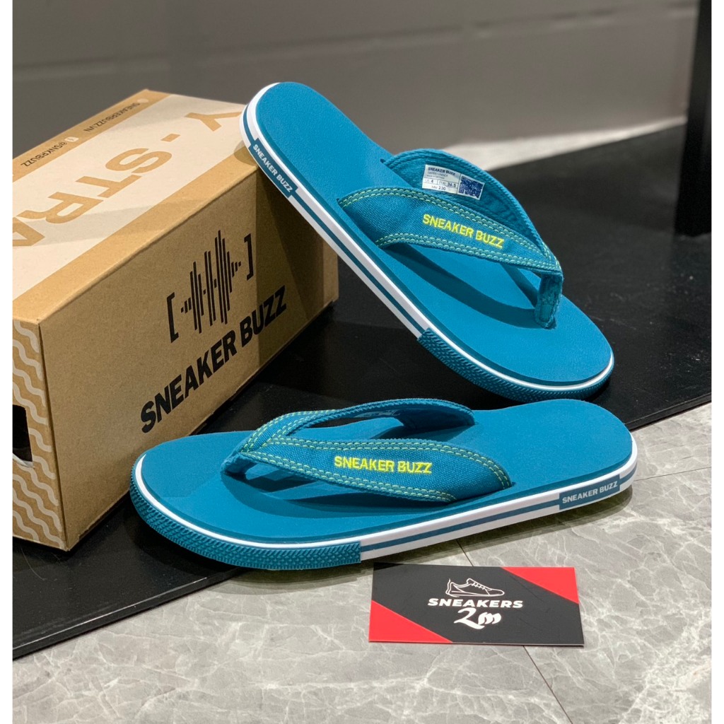 2M Sneaker - Dép sneaker buzz Full Xanh logo chữ