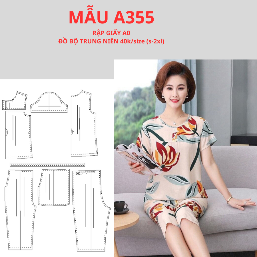 RẬP GIẤY A0 ĐỒ BỘ TRUNG NIÊN-A355