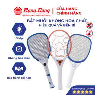 Vợt muỗi Rạng Đông, bắt và diệt côn trùng bằng lưới điện, đèn báo sạc pin tiện lợi, MODEL
