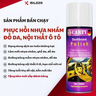 Phục Hồi Nhựa Nhám - Dưỡng Nhựa Nhám - Dưỡng Nội Thất Ô Tô - Xịt Bóng Xe, Làm Mới Ghế Da CARTY