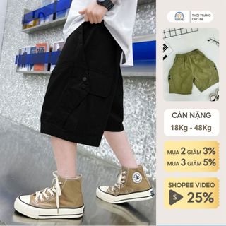 Quần short đùi bé trai size đại từ 18-43kg  Magickids quần đùi kaki thoáng mát Quần áo trẻ em mùa hè QN24013