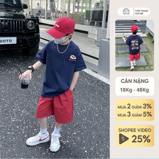 Áo thun bé trai size đại 50kg Magickids áo phông trẻ em cộc tay chất cotton thoáng mát Quần áo trẻ em mùa hè AO24022
