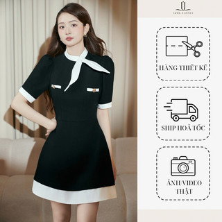 JANGCLOSET - Váy nữ thiết kế cổ hai lá form A , chất tuyết mưa không phai (Phedra dress)