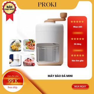 Máy Bào Đá Bào Mini Proki, Máy Xay Đá Tuyết Quay Bằng Tay Đa Năng Cho Gia Đình
