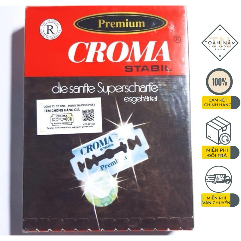 Hộp 10 Lưỡi Dao Lam Dao Croma Cạo Râu Sắc Bén
