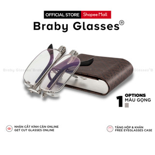 Kính lão đọc sách gấp gọn cao cấp nam nữ Braby Glasses viễn thị cho người lớn tuổi sẵn độ kim loại chống rỉ KL05