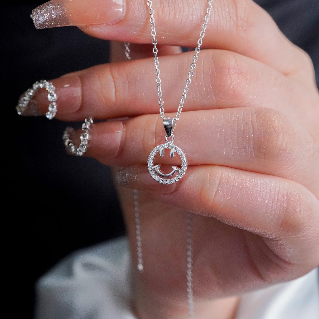 Dây chuyền Bạc nữ Biểu tượng Smiley 6362 - Dây chuyền chuẩn Bạc Fullbox