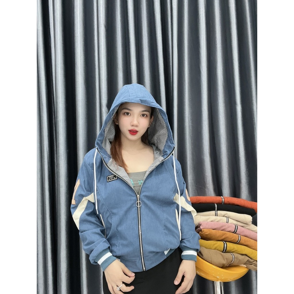 Áo Khoác Nữ Form Rộng - Áo Khoác Nhung Gân 2 Lớp, Lót Caro full size ML Dưới 75kg. Jacket Top