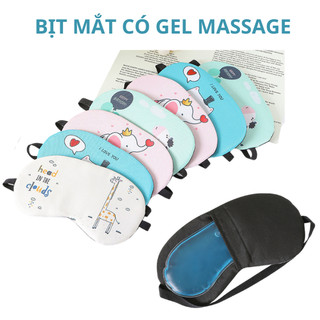 Bịt mắt ngủ bảo vệ mắt có túi gel massage làm mát, giảm bớt căng thẳng, tiện lợi mang đi du lịch - Faco Accessory