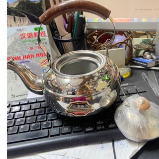 Ấm đun nước inox có rổ lọc trà