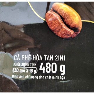 TÚI ĐEN [THE COFFEE HOUSE 480g / 30 gói] CÀ PHÊ ĐEN ĐÁ (Gu Việt cực mạnh) [VN] 2 in 1 Instant Milk Coffee