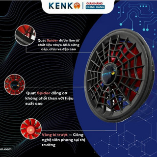 Lẻ phụ kiện quạt áo điều hoà KENKO PROMAX 14V, quạt 9 cánh động cơ không chổi than