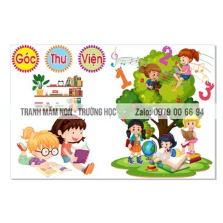 Tranh decal trang trí góc thư viện - tv036