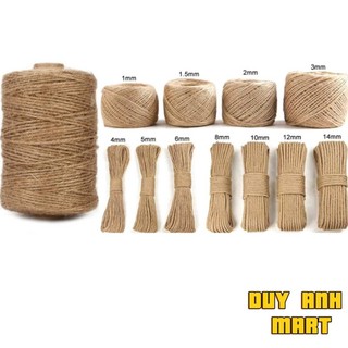 Dây thừng trang trí decor, sợi dây đay gai, làm handmade size 1mm,1.5mm,2mm,3mm,4mm,5mm,6mm,8mm,10mm