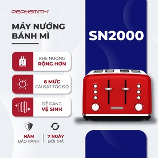 PerySmith SN2000 Máy Nướng Bánh Mì Sandwich 4 Ngăn Tự Động Đa Năng Tiện Lợi Làm Đồ Ăn Sáng