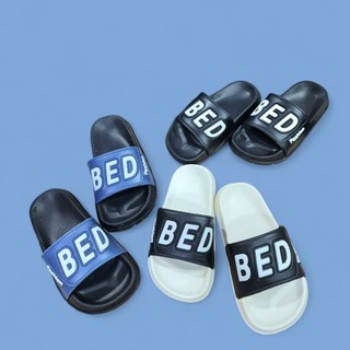 Dép lê quai ngang cho bé trai chất cao su nhẹ siêu êm chân chữ BED