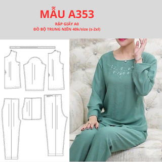 Rập giấy a0 đồ bộ trung niên-a353