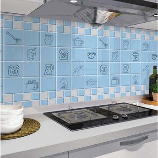 Decal giấy dán bếp tráng nhôm cách nhiệt THỨC ĂN XANH khổ 60cm keo sẵn (giá 1m dài)