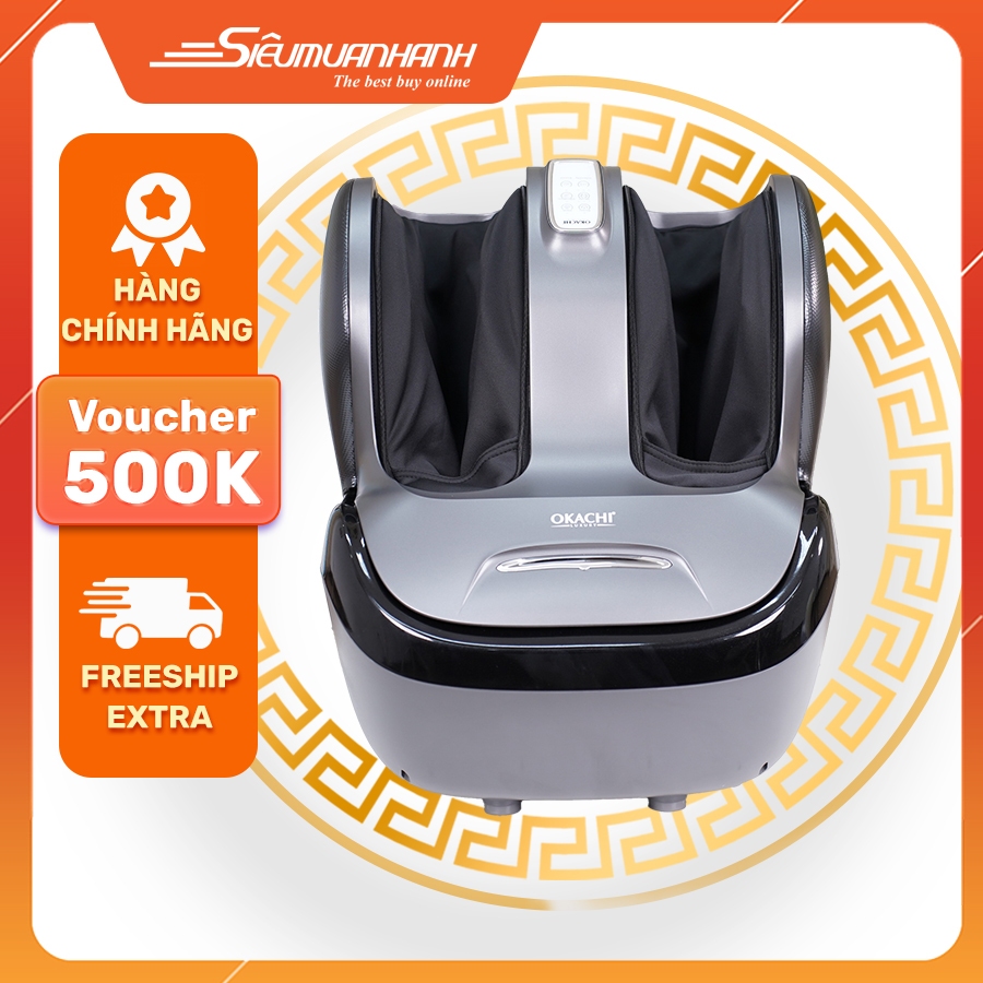 Máy Massage Chân Và Bắp Chân OKACHI JP-986 Với Con Lăn Massage 4D Plus, Nhiệt Hồng Ngoại Làm Nóng Bàn Chân