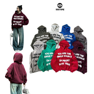 Hoodie Chữ Nổi YOU Dây Túi Ngược Nhiều Màu Unisex/ 8 Màu_SSSTore