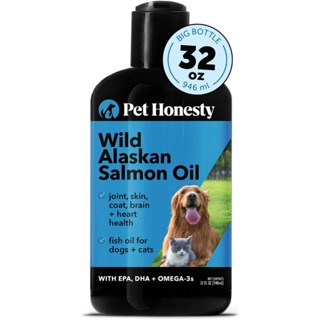 Dầu Cá Hồi Cho Chó Mèo Pet Honesty Wild Alaskan Salmon Oil Dưỡng Lông, Cải Thiện Da, Tăng Miễn Dịch