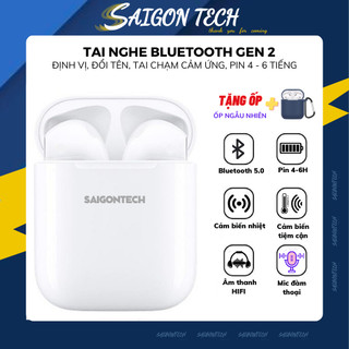 Tai nghe bluetooth Gen 2 full chức năng, tặng ốp, pin 4-6 tiếng, bảo hành 12 tháng