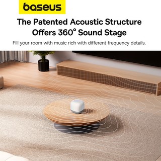 Loa Bluetooth Mini Baseus AeQur V2 | Âm Thanh Vòm 360 Độ, Bass Mạnh Mẽ, Pin Cực Trâu 30 Giờ