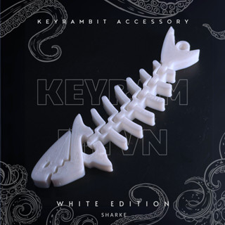 [YÊU THÍCH] Sharke - Móc Khóa Cá Mập - Phụ Kiện Keyrambit - In 3D Trắng