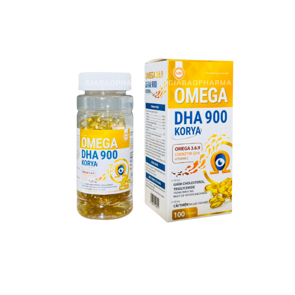 Viên uống Omega 369 DHA Korya hỗ trợ tăng sức khoẻ mắt, trí não , tim mạch ( Hộp 100 viên)