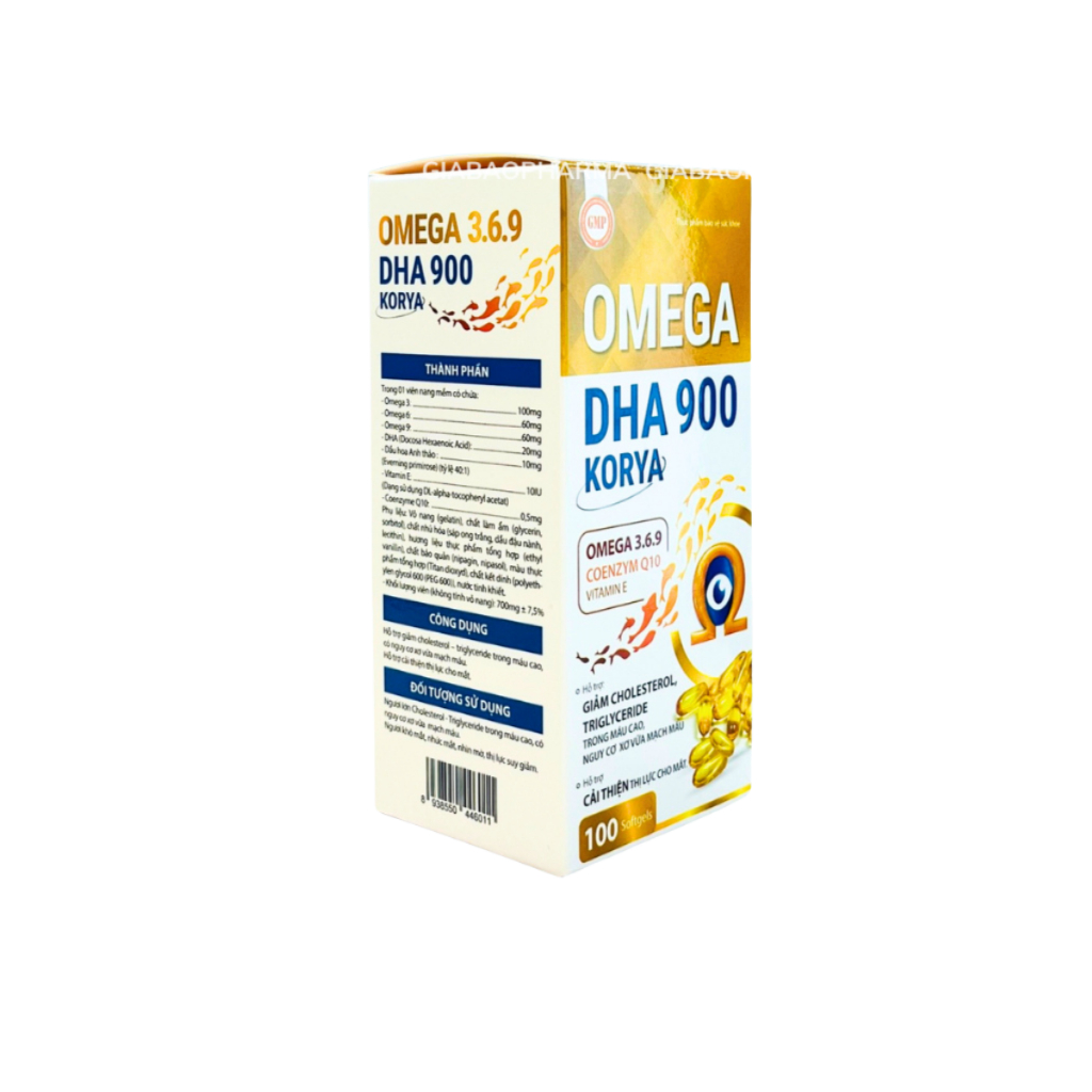 Viên uống Omega 369 DHA Korya hỗ trợ tăng sức khoẻ mắt, trí não , tim mạch ( Hộp 100 viên)