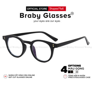 Gọng kính cận nam nữ mắt tròn chữ V Braby Glasses chất liệu nhựa cao cấp phụ kiện thời trang sành điệu MK27