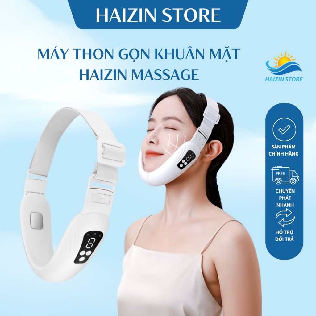 Máy massage HAIZIN xóa nọng tạo cằm chữ V, săn chắc da mặt 6 chế độ sử dụng