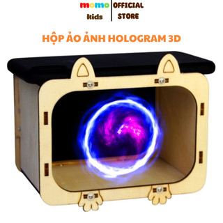 Bộ Lắp Ghép Xem Phim 3D Hologram Bằng Gỗ - Trò Chơi Stem Hologram Box, Hộp Tạo Ảo Ảnh 3D - Phiên Bản Dùng Với Điện Thoại