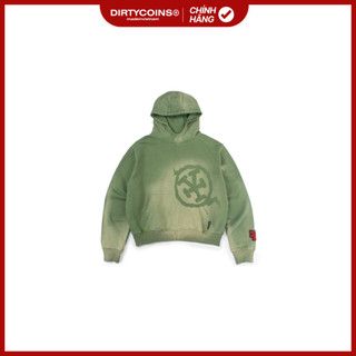 Áo Khoác DirtyCoins Logo Washed Hoodie - Green
