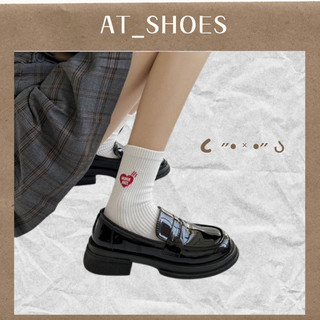 |sẵn + ship hoả tốc| giày oxford nữ basic chất da mềm mịn đế cao 4cm phong cách anh quốc xinh xắn - at shoes