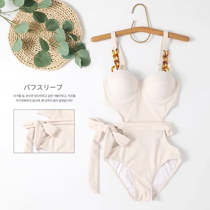 Set bộ đồ bơi áo tắm bikini 2 dây liền thân khoét eo có mút ngực chuẩn form hàng QCCC HMH BKN03 | BigBuy360 - bigbuy360.vn
