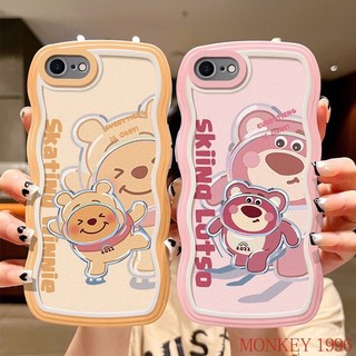 Ốp lưng Iphone 7 Plus/XS/XSM/11 Pro/12 PM/13 PM/14 Pro/15+/...trong cạnh gợn sóng hình Gấu Winnie