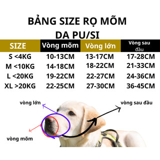Rọ Mõm Chó Chất Liệu Da PU 2 lớp (KÈM CHUÔNG)