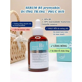 Serum B5 Pretty Skin Hydra Max Serum dưỡng ẩm dưỡng trắng da phục hồi da mịn màng 50ml Hàn Quốc chính hãng