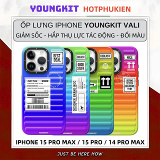 Ốp lưng Youngkit Gradient phối màu cá tính chống sốc va đập, túi khí tản lực iPhone 15 Pro Max, 15 Pro , 14 Pro Max