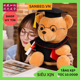 GẤU BÔNG TỐT NGHIỆP GẤU BÔNG CỬ NHÂN SIZE 32cm PHÙ HỢP LÀM QUÀ TẶNG Ý NGHĨA - SANBEO.VN